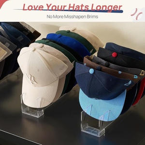 New Style Portable Clear Acrylic Modern Customized <b>Hat</b> Organizer Display Rack with Custom Logo & Color for Baseball Caps Storage - Product Image 6