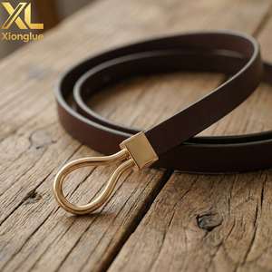 Ceinture fine pour femme en cuir de vachette double couche de luxe, avec boucles en alliage, vente en gros, haute qualité, tendance, directement de l'usine - Product Image 4