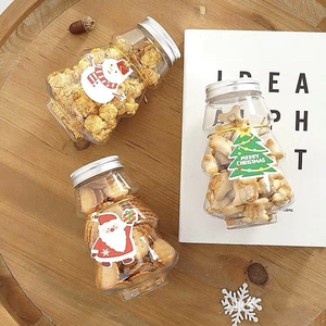 Gran oferta, 16oz, 500ml, botellas de plástico PET en forma de árbol de Navidad con serigrafía para jugo, té de la leche y embalaje de bebidas - Product Image 3