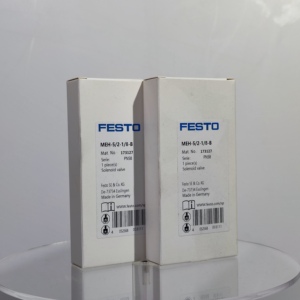 Vanne FES à MEH-5/2-1/8-B, 5/2, bobine solénoïde 24VDC, action simple à ressort, raccord femelle 1/8, pilotage interne. Pièce MFR # : MEH-5/2-1/8-B. | . RS Stock F - Product Image 1