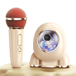 Cartoon Portable Speaker <b>Microphone</b> Voice Change Rechargeable BT Machine for Kids Gift Singing - Product Image 5