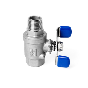 304 thép không gỉ Hướng dẫn sử dụng nội bộ và bên ngoài bóng Van bướm xử lý ren kết nối nước ống van chuyển đổi - Product Image 3