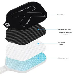 ไม้พายพิคเคิลบอลคาร์บอนไฟเบอร์ T700 รุ่น Burning Cool Front หนา 16 มม. วัสดุ 3K น้ำหนัก 220 กรัม ได้รับการรับรองมาตรฐาน สำหรับเล่นกลางแจ้ง มีสินค้าพร้อมส่ง - Product Image 4