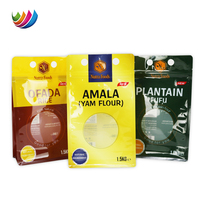 Sacs d'emballage alimentaire personnalisés à fond plat et fermeture éclair pour céréales, riz, farine de tapioca, blé, maïs – 1 kg, 2,5 kg, 5 kg