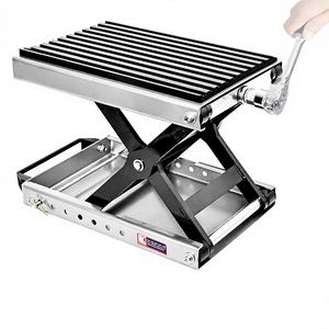 Cric de moto 1500 lb avec patin en caoutchouc épais, support central en acier à roulement, économie d'effort, pour motos et VTT - Product Image 1