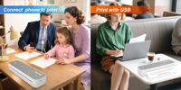 Imprimante thermique mobile A4 NETUM GD-85 203DPI 1500mAh - Sans fil/USB, compatible multi-OS, en stock