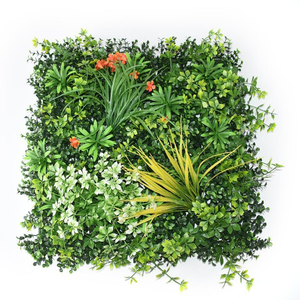 <span class=keywords><strong>Giardino</strong></span> verticale simulato del pannello di parete artificiale con 30mmLength erba fiori e alberi decorativo di vetro PlantWall - Product Image 1