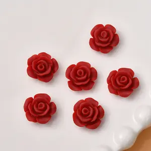 Số Lượng Lớn Bán Buôn DIY Resin Hoa Rose Đồ Trang Sức Cabochon In Ấn Nhiều Màu Sắc Cho Sự Lựa Chọn 12Mm 10Mm 10 Cái/túi 1594519