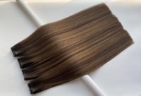 Pour les cheveux chinois Remy # Kityall Hair Double Drawn Bone Straight Balayage Color 14"-24" Traitement chimique non nécessaire