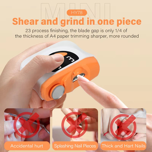 Coupe-ongles et polisseuse électrique automatique 2-en-1 Jumon en acier inoxydable rechargeable par USB pour bébé - Product Image 5