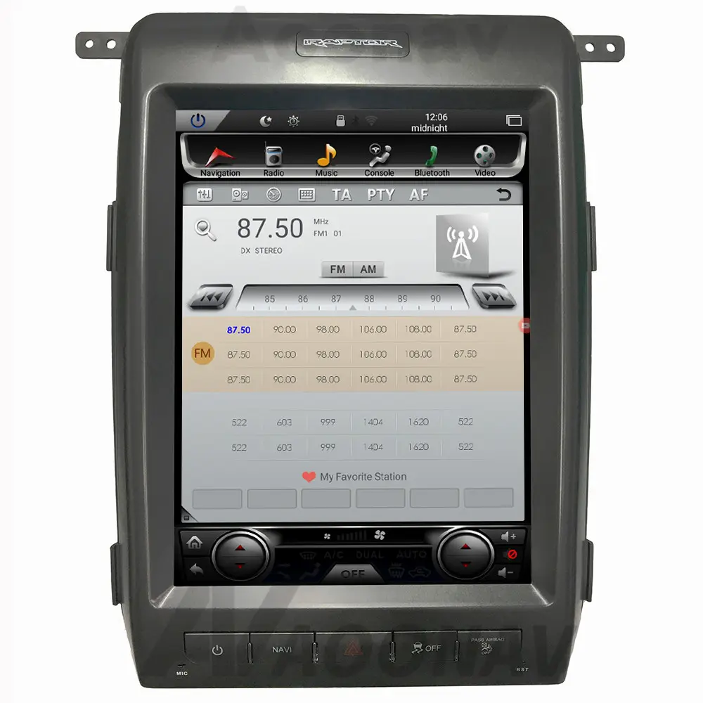 Coche tesla touch HD pantalla GPS auto radio multimedia reproductor de unidad DSP para FORD F150 2011, 2012, 2013 de Control de volante