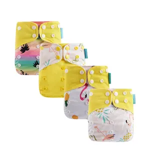 Happyfluit Unisex Babyland Doek Luier 4 Stks/set 3-15Kg Baby Doek Luier Luier Herbruikbaar Wasbaar Babydoek Luiers Voor Baby 'S