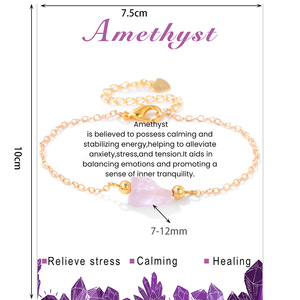 Bestone Handmade Wholesale Irregular Natural Crystal Chakra Stone <strong>Bracelet</strong> Rose Quartz Amethyst <strong>Beads</strong> <strong>Bracelet</strong> - Product Image 4