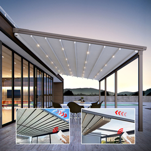 Toldo Retráctil de PVC con Marco de Aleación de Aluminio, Control Remoto, Independiente, Resistente a la Intemperie, para Restaurantes y Bares Comerciales al Aire Libre - Product Image 1