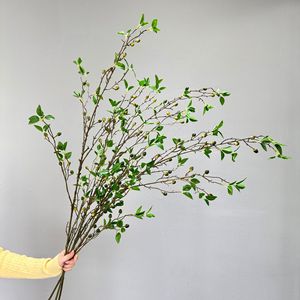 Branche d'olivier artificielle Meng Jie 100cm-200cm, feuilles et fruits en soie pour décorations intérieures - Product Image 3
