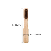 Kit de brosse à dents de voyage miniature en bambou avec brosses à dents à poils doux