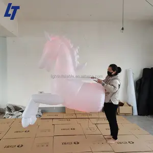 하이 퀄리티 led 빛 장식 거대한 소녀 말 풍선 조랑말 광고에 대 한 천상