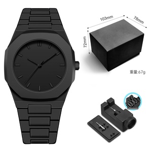 OEM <b>Black</b> Paper Watch <b>Box</b> Square Paper Original Watch Gift <b>Box</b> Customizable Logo Watch Packaging <b>Box</b> - Product Image 2