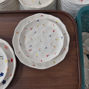 จานเซรามิกสำหรับร้านกาแฟจานเซรามิกลายดอกทิวลิปกล่องสไตล์ฝรั่งเศสใหม่ - Product Image 6