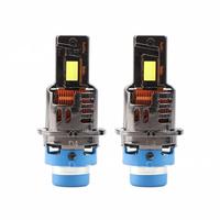 Ampoules de phare LED miniatures série D D4S 90W 8000LM 6500K Blanc Kit de conversion de phare pour voiture et moto avec ventilateur de refroidissement 6000K