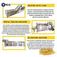 Máquina automática para hacer patatas fritas y patatas fritas KLS, rendimiento superior para una línea de procesamiento eficiente de patatas