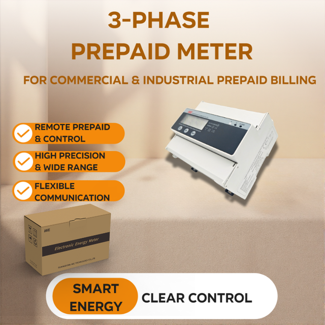 3 Smart Meter KWH Meter Energy Monitor Prepaid System RS485 Three Phase Remote Management Via APP DIN Rail Mount Class 0.5