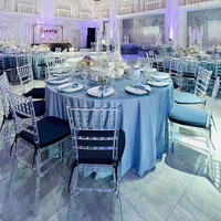 Chaise de mariage de luxe en PMMA, design moderne, empilable, durable, utilisation intérieure/extérieure, étanche, portable, démontable pour événements