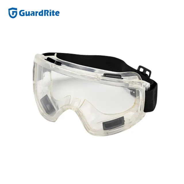 High quality industrial laser clear safety goggle anti fog construction