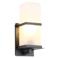 Applique murale LED extérieure moderne avec diffuseur acrylique, étanche, en aluminium, blanc chaud 3500K, garantie 2 ans, pour villa, balcon, jardin, allée