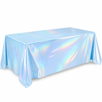 Nappe en PEVA bleu pastel, imperméable, jetable, rectangulaire, en plastique, pour événements et réceptions en gros