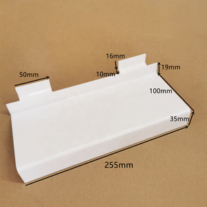 Bán Buôn 3Mm Dày Acrylic Slatwall Giày Phẳng Kệ Hiển Thị Giá Với Dấu Hiệu Giữ Khe Cắm - Product Image 4