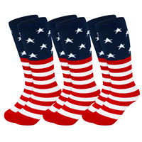 Chaussettes de football rayées Sarfel pour enfants garçons rouge blanc bleu tricotées ODM