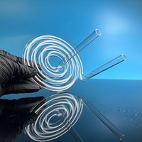 Tubos de Vidrio de Cuarzo Transparente en Espiral Doble con Servicios de Corte, Doblado y Soldadura para Uso Industrial - Venta de Fábrica