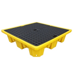 4 ways entry 4 drum spill containment pallet plastic oil drums stacking pallet