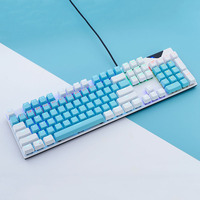 Clavier de jeu et de bureau trois modes RGB 105 touches, clavier sans fil à commutation à chaud