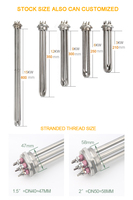 Calentador de agua eléctrico de inmersión tubular, elemento de calefacción de 110V, 220V, 3kw