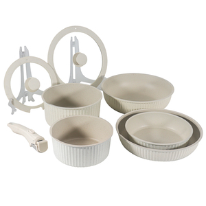 Olla Versátil y Duradera con Asa Desmontable, Diseño Zen Asiático, Compatible con Inducción, Base <span class=keywords><strong>de</strong></span> <span class=keywords><strong>Hierro</strong></span> <span class=keywords><strong>Fundido</strong></span>, Apta para Lavavajillas, Horno y Refrigerador - Product Image 1