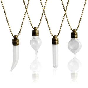 YIREPIN Venta al por mayor Colgante DIY de mini botella de vidrio para deseos con tapa roscada de 6MM, botella con diseño de arroz tallado, forma de corazón y estrella para fabricación de joyas - Product Image 2