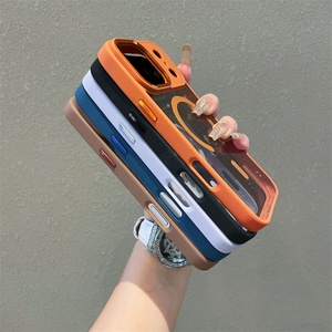 เคสโทรศัพท์แบบแม่เหล็กใสขุ่นสัมผัสนุ่ม รุ่นยอดนิยม ขอบเลนส์โลหะ สำหรับ iPhone 13 14 15 16 17 Pro Max 17Air 16E - Product Image 4