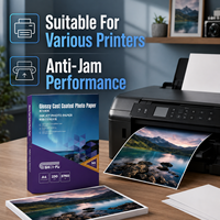 Papier photo brillant A4 230g imprimable jet d'encre, feuilles pour portraits de studio, OEM, en vrac, couché, pour impression photo professionnelle