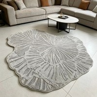 Tapis à rayures de forme irrégulière pour salon et chambre, aspect cachemire, nouveau, luxe léger, imperméable et antidérapant
