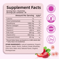 Gummies éclaircissantes au glutathion en gros pour la peau, supplément de vitamines et collagène, marque privée