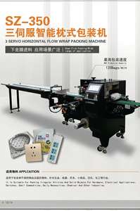 Máquina Envolvedora Automática Eléctrica de 3 Servomotores SZ-350 para Envasado de Alimentos (Snacks, Confitería) de Alta Productividad - Product Image 2
