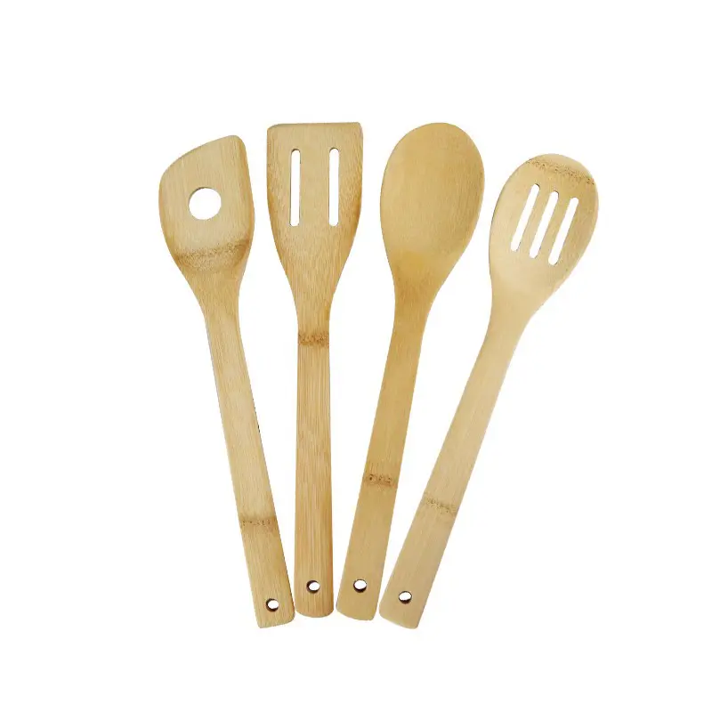 Cucchiaio spatola mestolo utensili da cucina Set di utensili in bambù utensili da cucina da portata