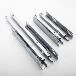 Riel de guía de bola engrosado de tres secciones de cierre suave y silencioso de alta resistencia de 200mm-600mm para cajones de cocina, dormitorio y baño - Product Image 3