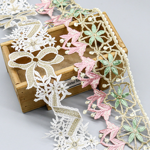 2025 thời trang nhiều màu hoa ren trang trí-Polyester hoa thêu viền cho váy/váy/Hàng thủ công - Product Image 2