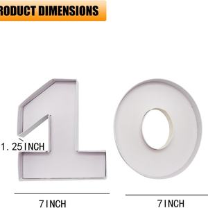 Alkiuyfv - Paquete de 10 Contenedores de Cartón Reciclables y Ecológicos de 8 Pulgadas para Dulces, Comida, Cumpleaños, con Número, Aptos para Alimentos - Product Image 3