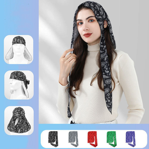 <span class=keywords><strong>Durag</strong></span> en polyester noir, <span class=keywords><strong>motif</strong></span> paisley imprimé, pour hommes et femmes - Product Image 2