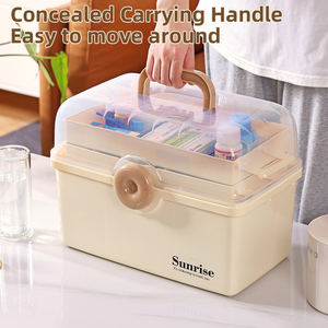 <span class=keywords><strong>Contenitore</strong></span> domestico e organizzazione Kit di pronto soccorso in plastica Organizer per il trucco scatole di immagazzinaggio per il trucco PP custodia per pillole contenitori per medicinali carico 10kg - Product Image 6