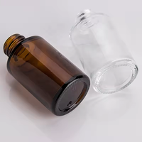 Flacon compte-gouttes en verre ambré dépoli à épaule plate 20ml 30ml 40ml 60ml avec pipette pour sérum, idéal pour emballages d'huiles essentielles et cosmétiques